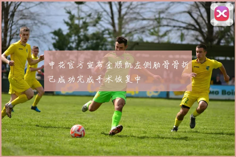 申花官方宣布金顺凯左侧肋骨骨折已成功完成手术恢复中